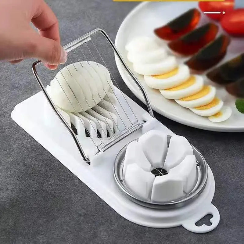 Doodad Co. Multifunctional Egg Slicer — Stainless Steel, 2-in-1 Cutter