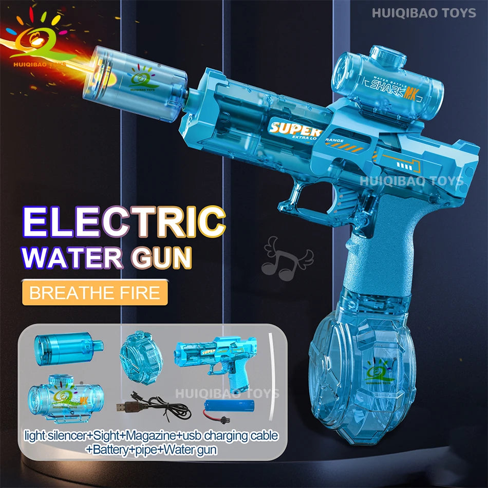 Doodad Co. Automatic Water Blaster — Flame-Light Effect, Electric Pulse Action