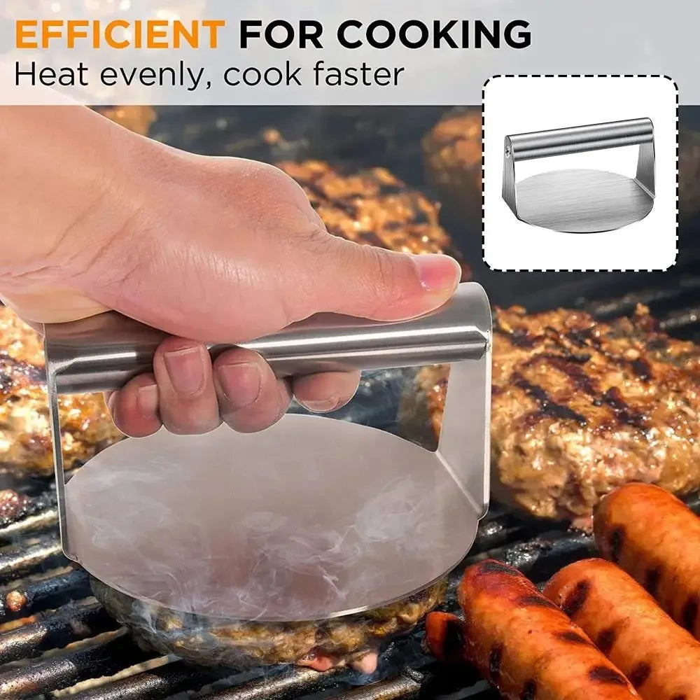 Doodad Co. Burger Patty Press — Stainless Steel, Uniform Shaping