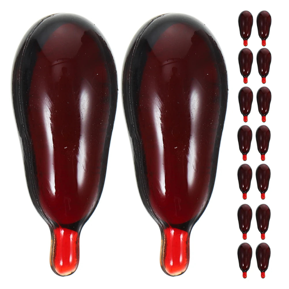 Doodad Co. Fake Blood Capsules — 20-Pack Mouth Pills, Instant Halloween Gore Effect
