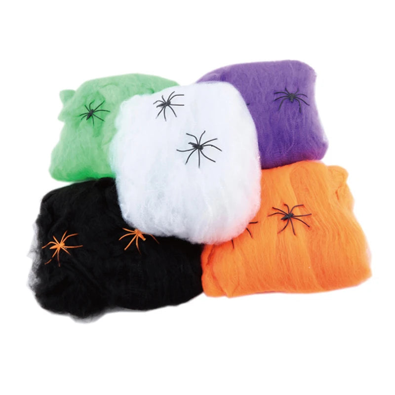 Doodad Co. Stretchy Spider Web Decoration — Instant Cobweb Effect, Haunted House Ready