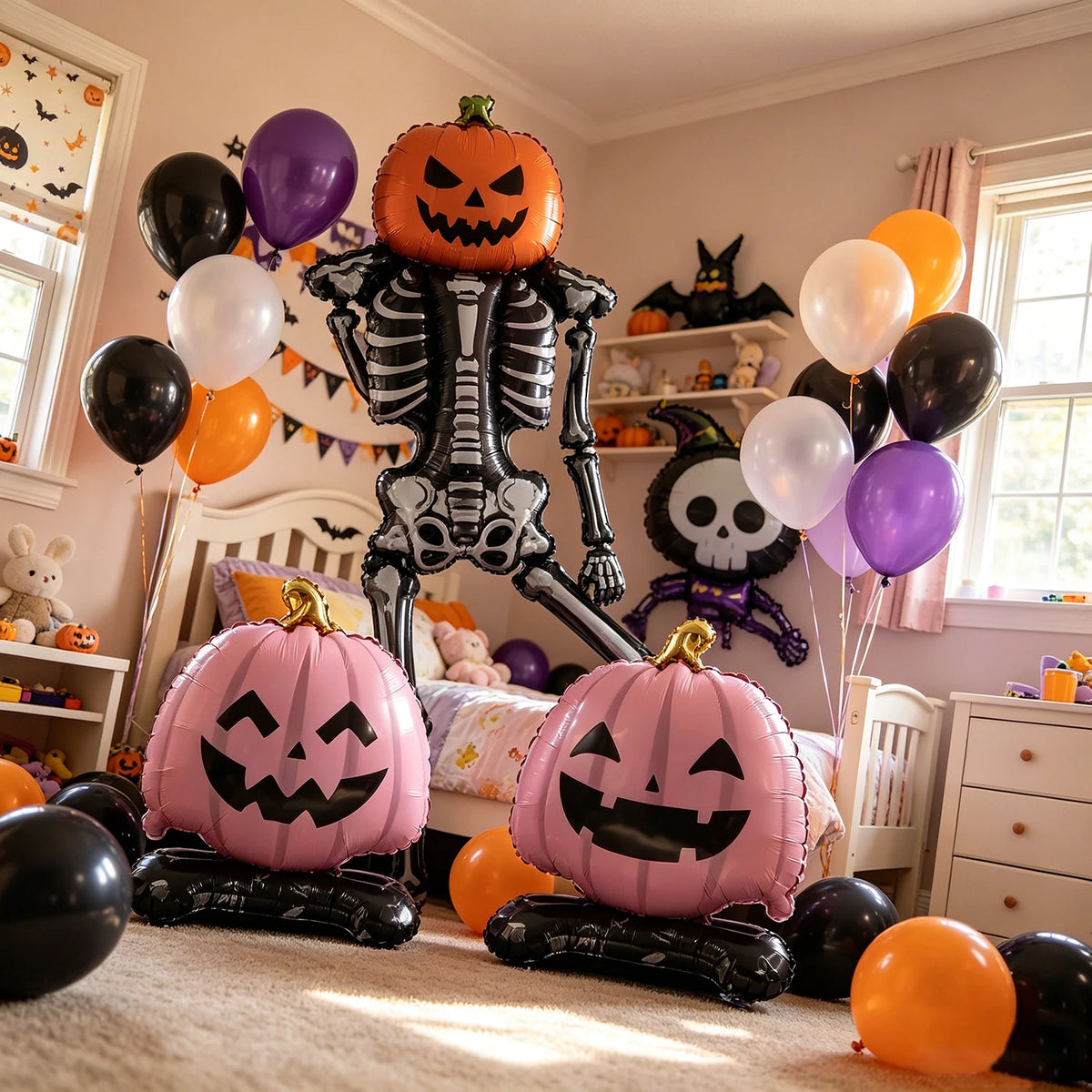 Doodad Co. Haunted House Foil Balloon Set — Trick-or-Treat Party Decor