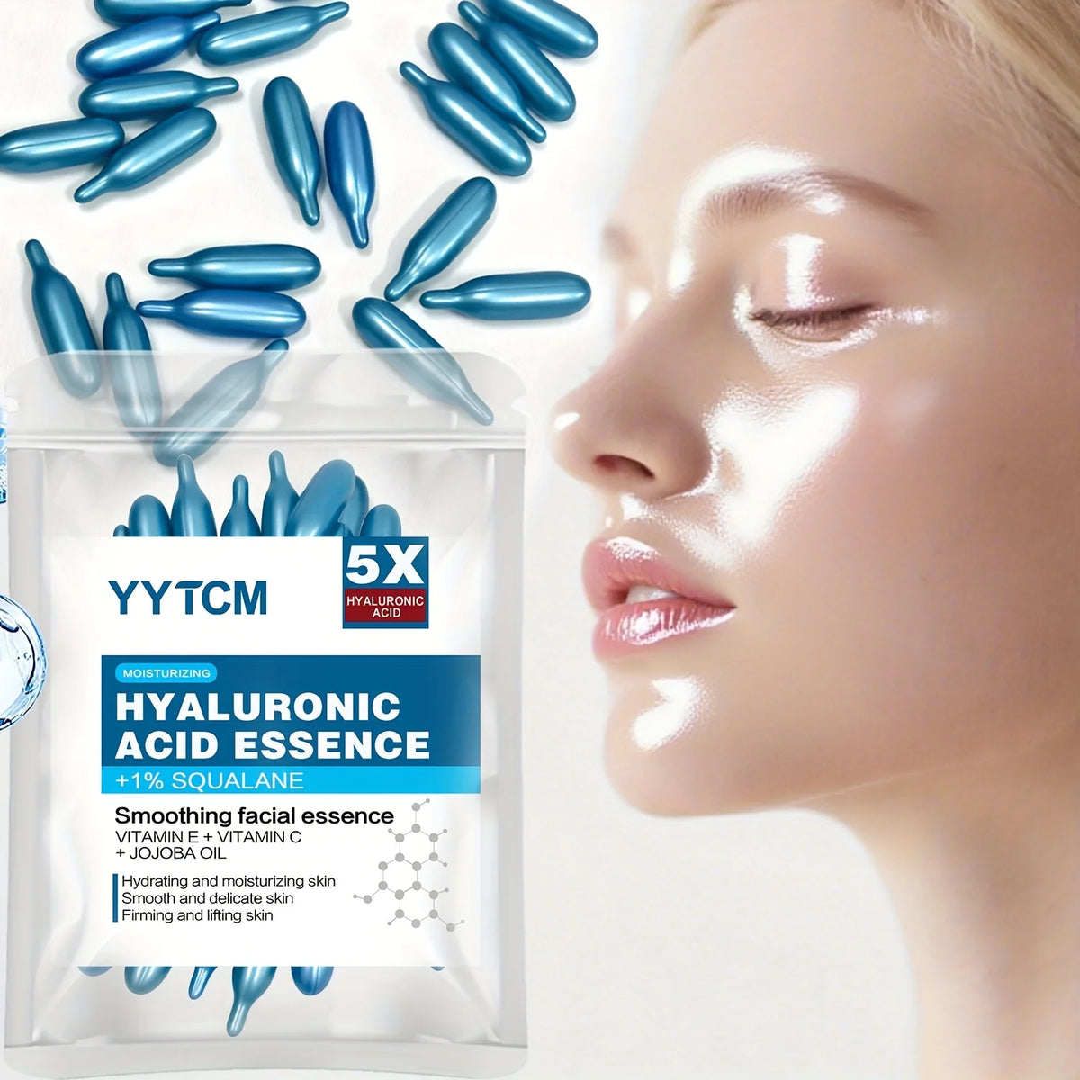 Doodad Co. Hyaluronic Acid Essence Capsules — Deep Moisturizing, 30-Capsule Pack