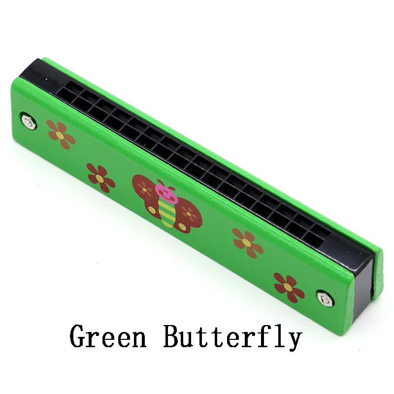 Doodad Co. Kids Wooden Harmonica — Beginner-Friendly, Musical Learning Toy