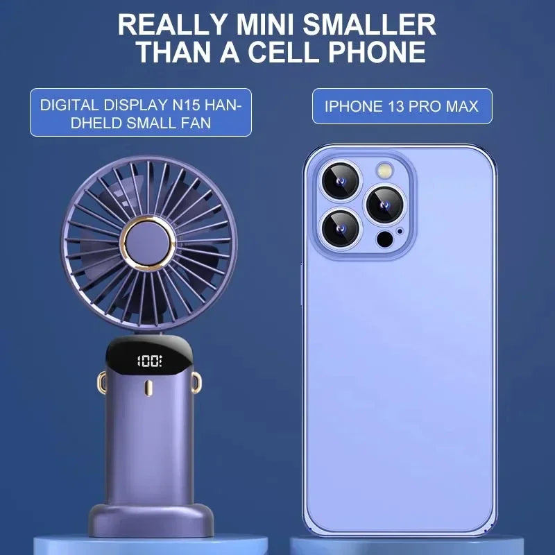 Doodad Co. Portable Neck Fan — 5-Speed, USB Rechargeable