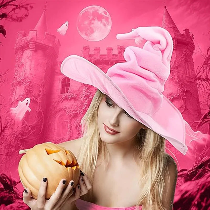 Doodad Co. Velvet Witch Hat — Twist Design, Halloween Costume Accessory