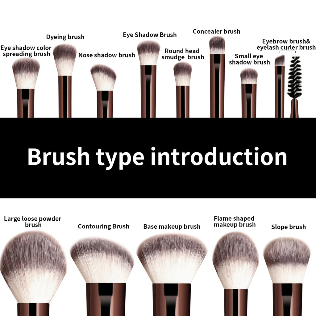 Doodad Co. Kabuki Makeup Brush Set (13pc)