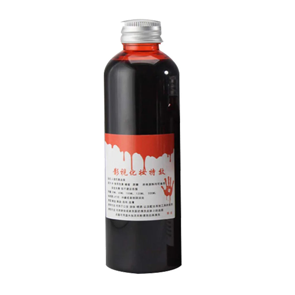 Doodad Co. Fake Blood Bottle — Realistic Cosplay Prop, Easy-Pour Halloween Gore