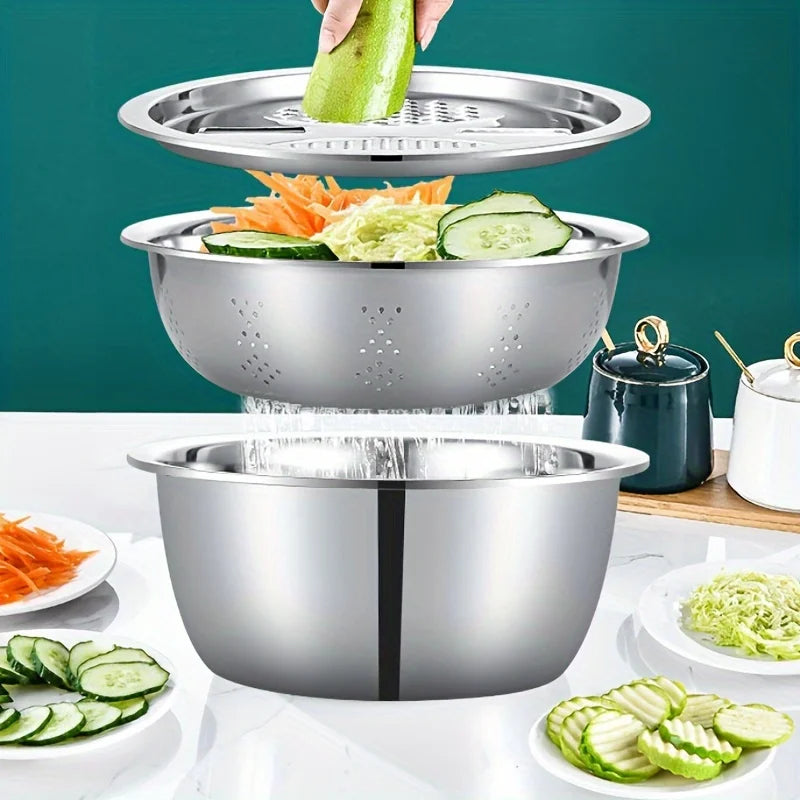 Doodad Co. 3-in-1 Mixing Bowl & Grater Set