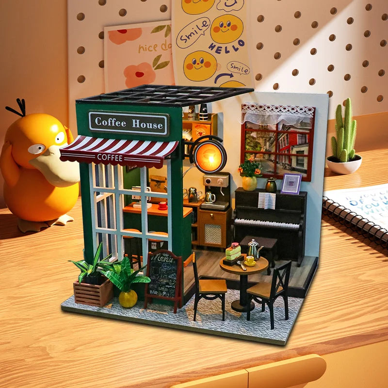 Doodad Co. DIY Dollhouse Kit — 3D Wooden Puzzle, Miniature Build