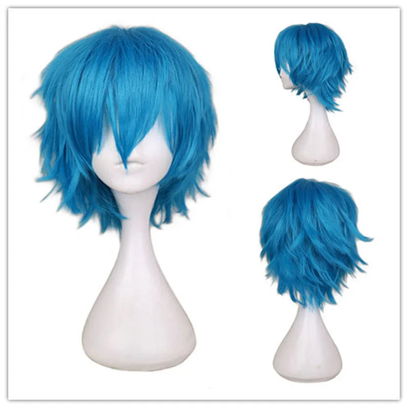 Doodad Co. Cosplay Costume Wig — Heat-Resistant Fiber, 12-Inch Anime Style