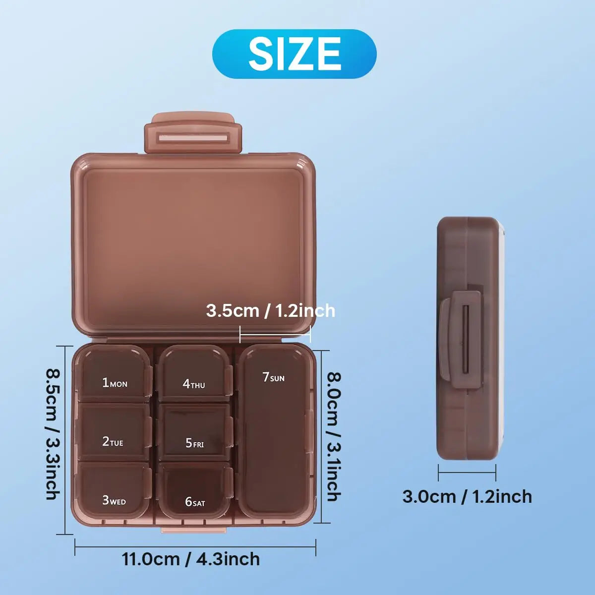 Doodad Co. 7-Day Travel Pill Organizer (2pc)