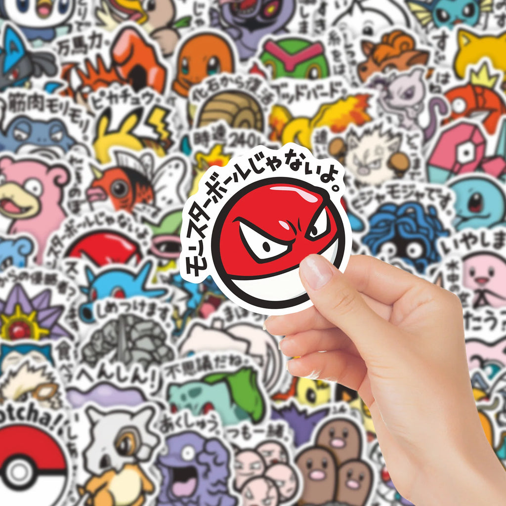 Doodad Co. Anime Character Stickers — 56-Piece Set, Waterproof Decals