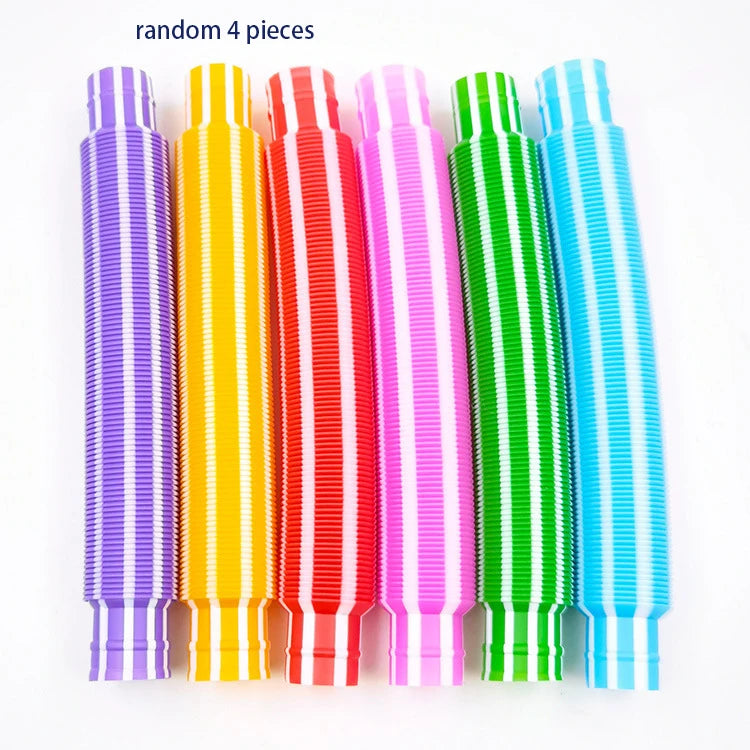 Doodad Co. Pop Tube Fidget Toys — Heavy-Duty, 4-Piece Set