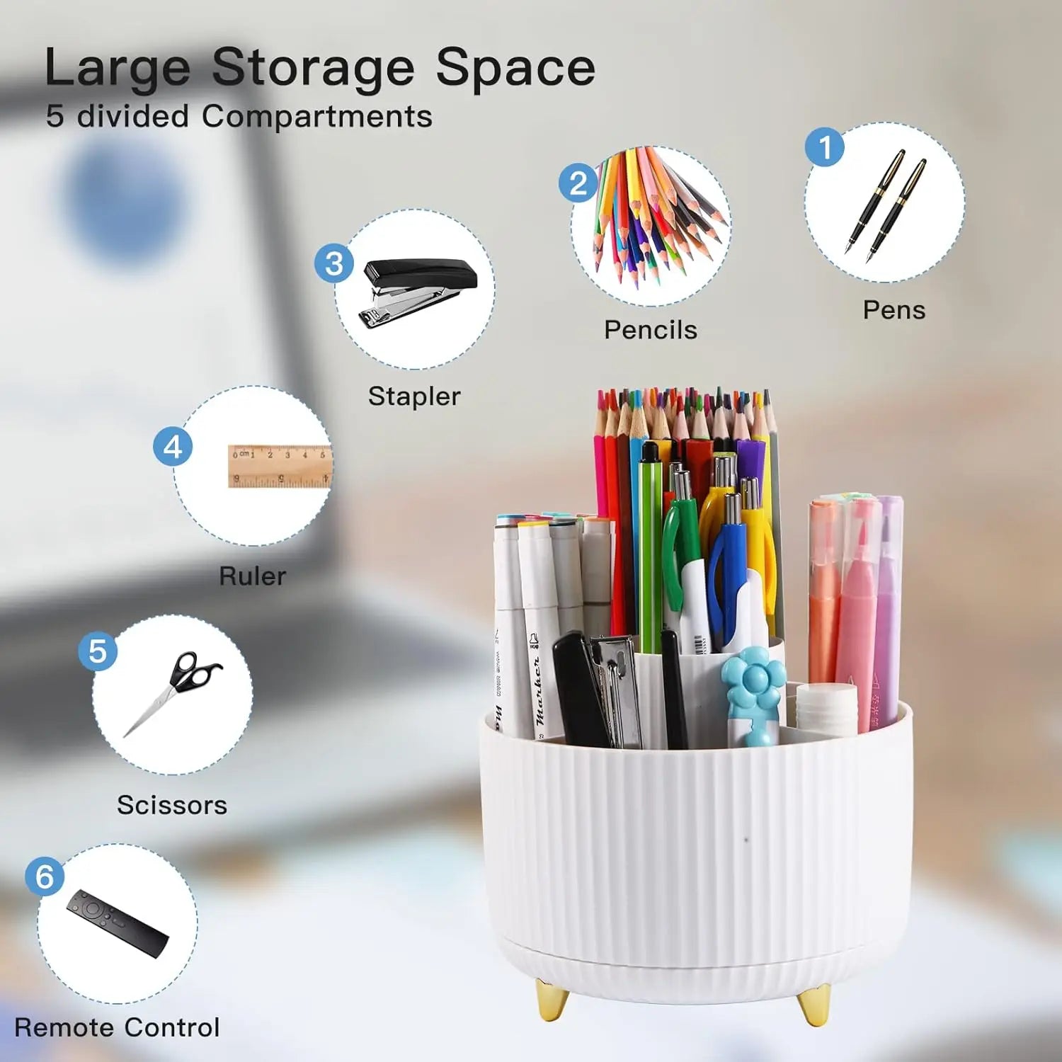 Doodad Co. 360° Rotating Desk Organizer
