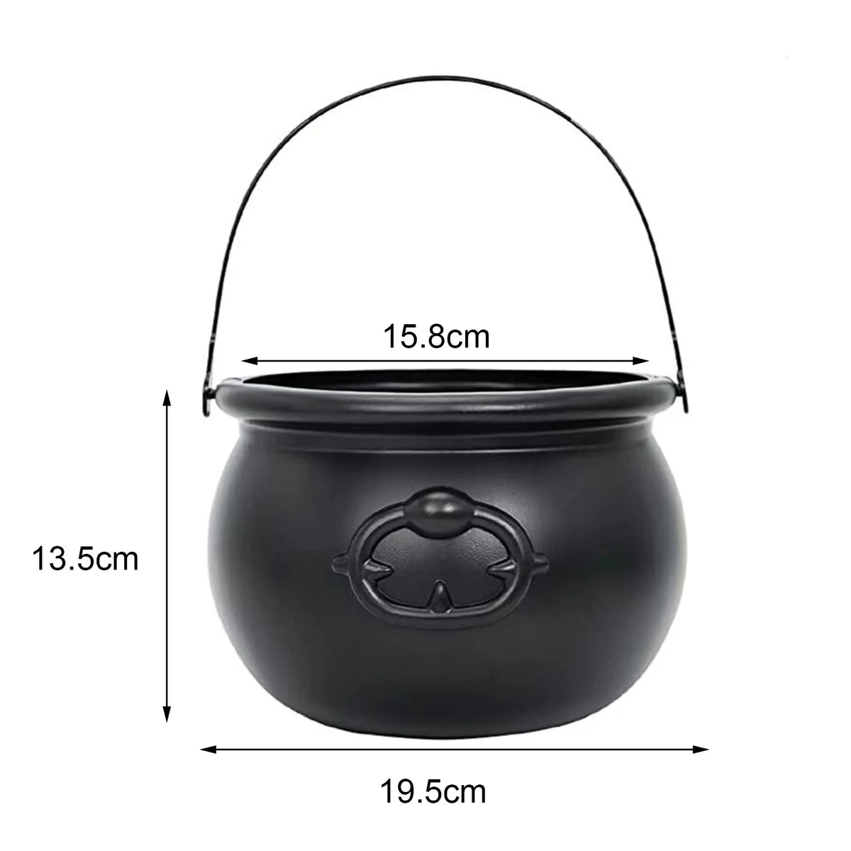 Doodad Co. Cauldron Candy Bowl — Iron Rack Stand, Trick-or-Treat Ready