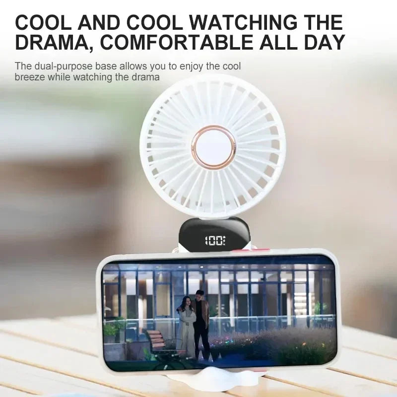 Doodad Co. Portable Neck Fan — 5-Speed, USB Rechargeable