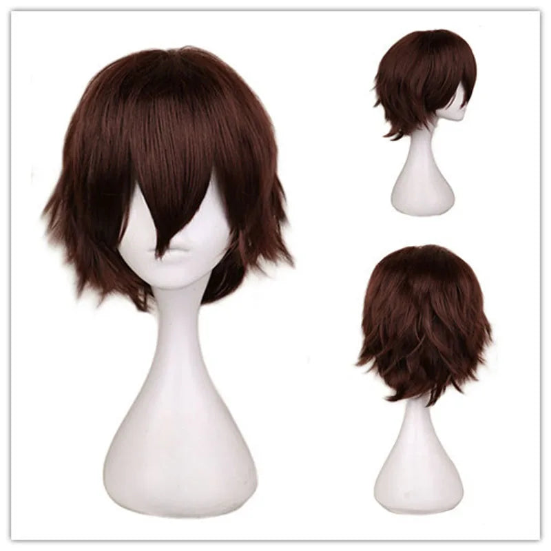 Doodad Co. Cosplay Costume Wig — Heat-Resistant Fiber, 12-Inch Anime Style