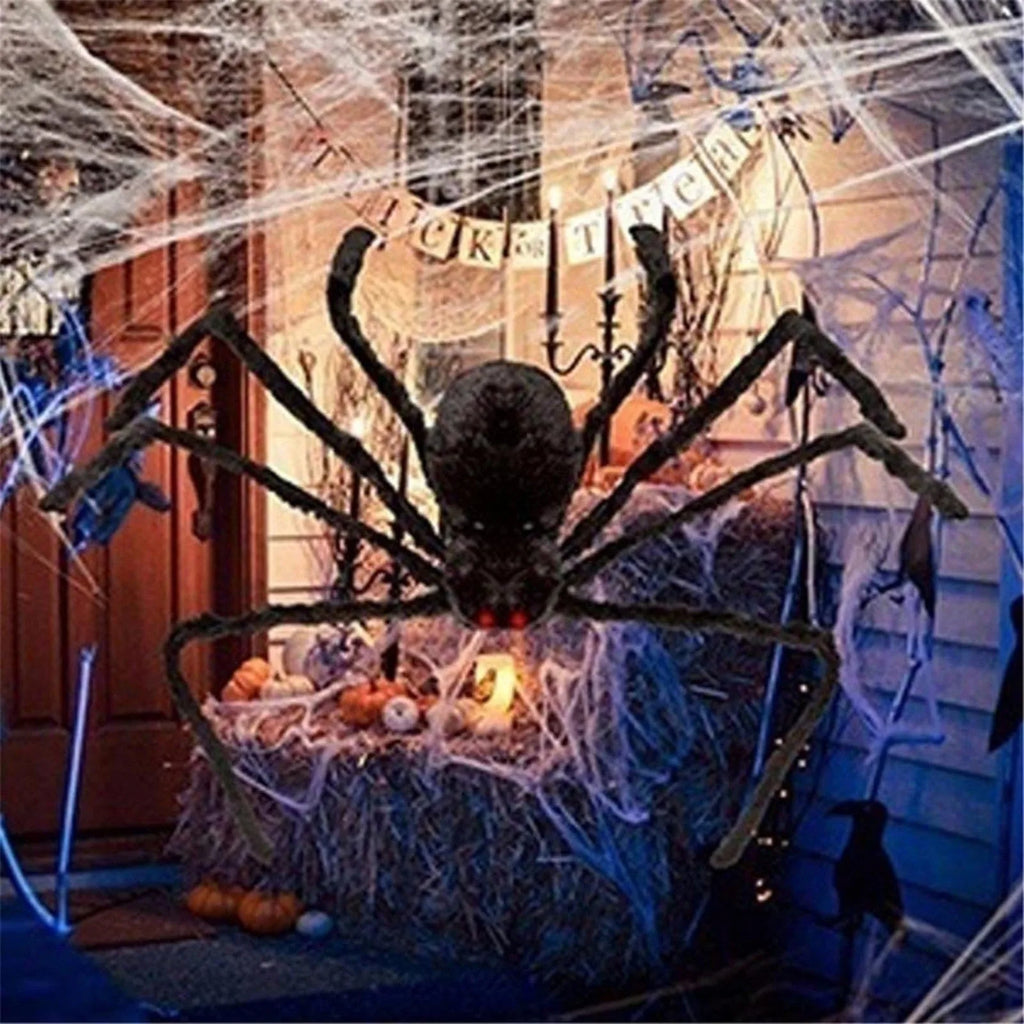 Doodad Co. Giant Hairy Spider Decoration — Realistic Outdoor Halloween Prop