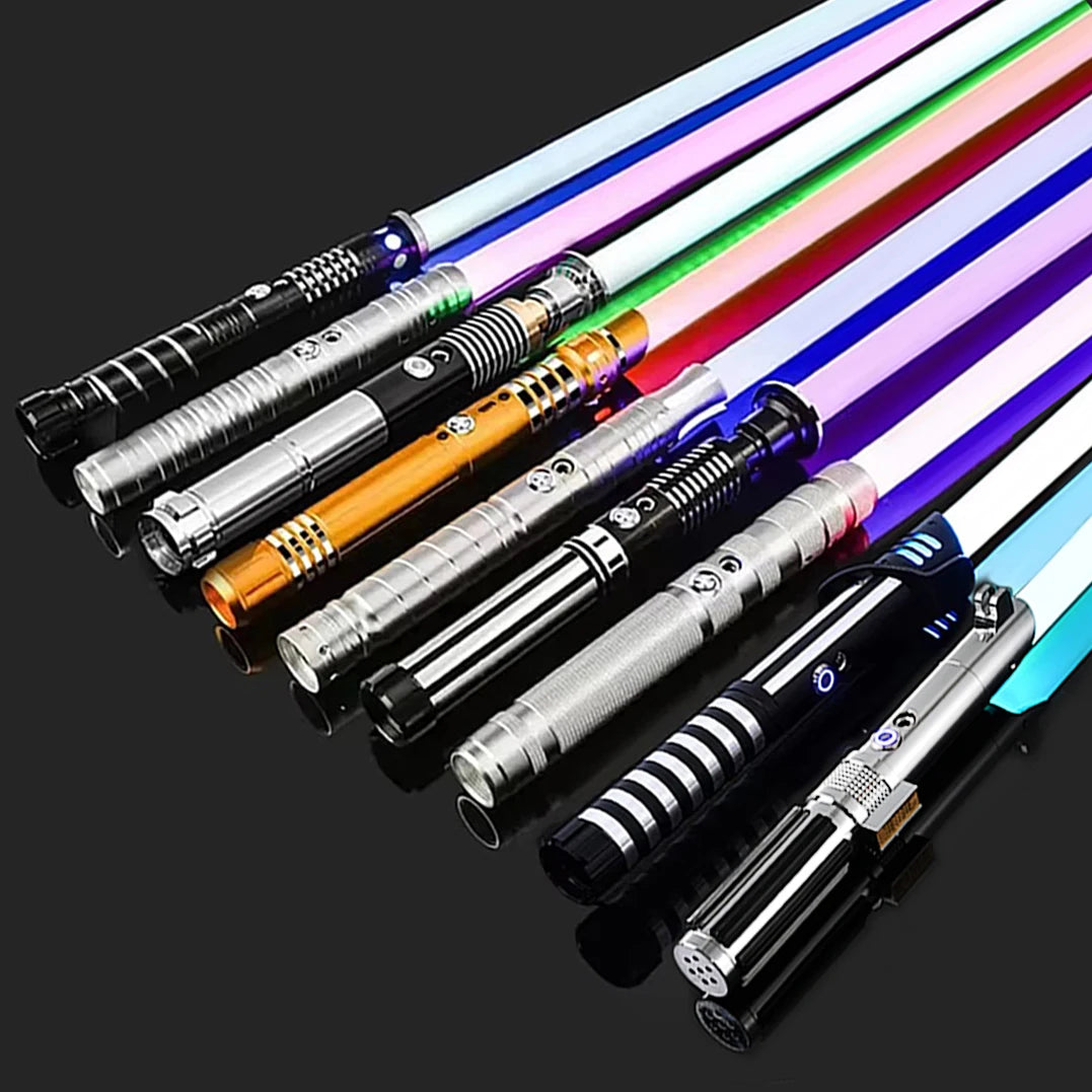Doodad Co. LED Lightsaber Toy — RGB Color-Changing, Metal Handle