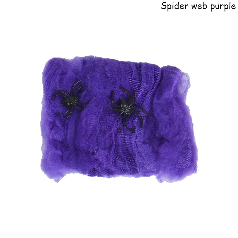 Doodad Co. Stretchy Spider Web Decoration — Instant Cobweb Effect, Haunted House Ready