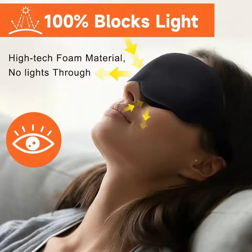 Doodad Co. 3D Contoured Sleep Mask — Blocks Light, Eye Cup Design