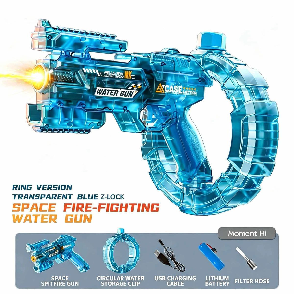 Doodad Co. Electric Water Gun — Automatic, Light-Up Effects