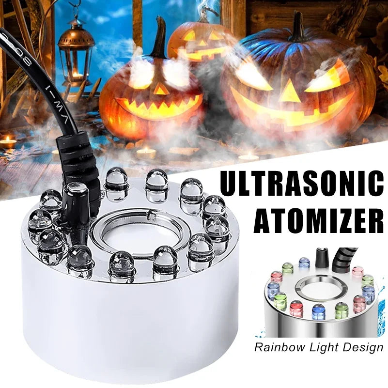Doodad Co. Mini Pumpkin Fog Fountain — Compact LED Mist Maker, Tabletop Halloween Glow