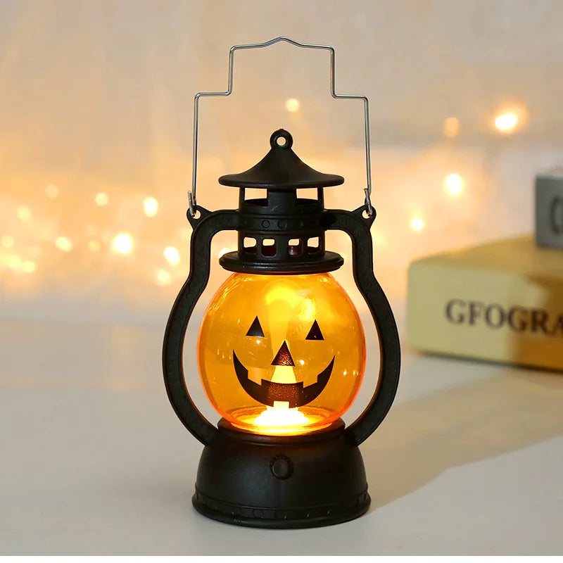 Doodad Co. LED Pumpkin Lantern — Hanging Jack-O-Lantern Accent Light