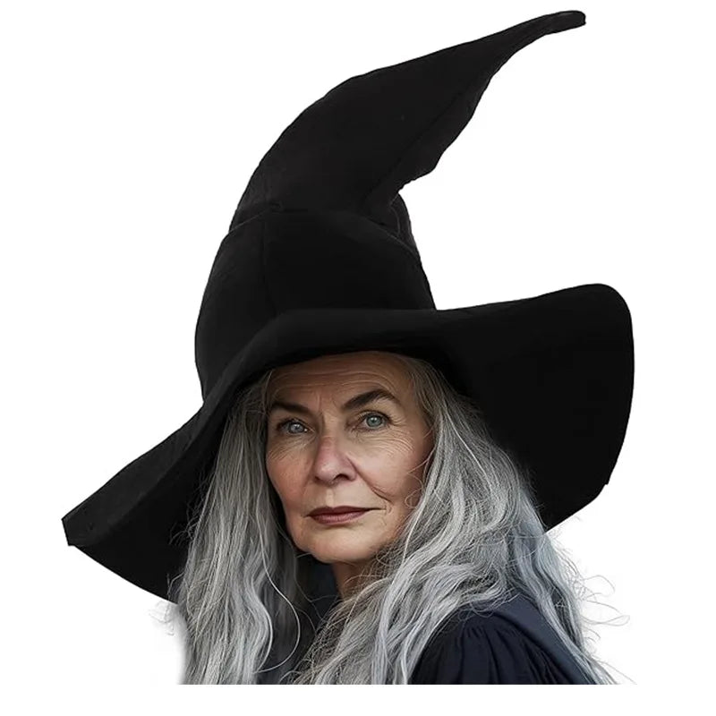 Doodad Co. Velvet Witch Hat — Twist Design, Halloween Costume Accessory