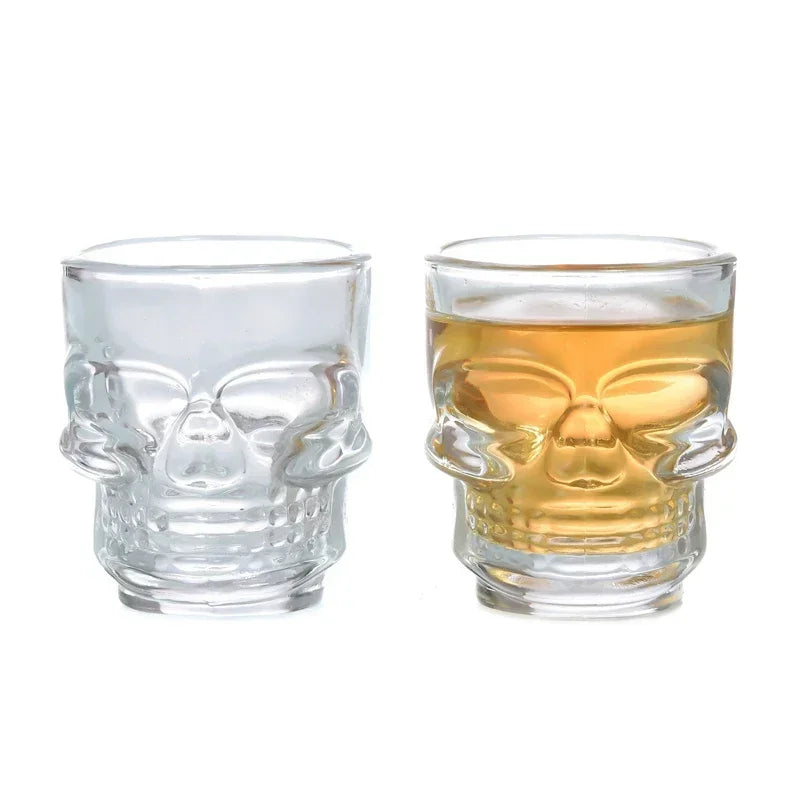 Doodad Co. Skull Shot Glass — Crystal-Clear Cup, Party Bar Essential