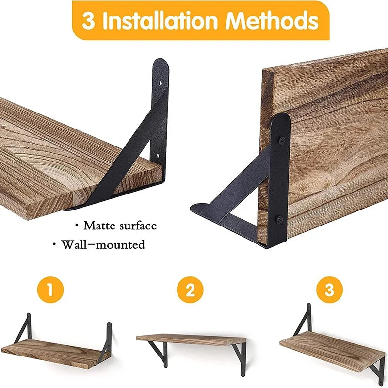 Doodad Co. Floating Wall Shelves — Wooden, Multi-Room Storage