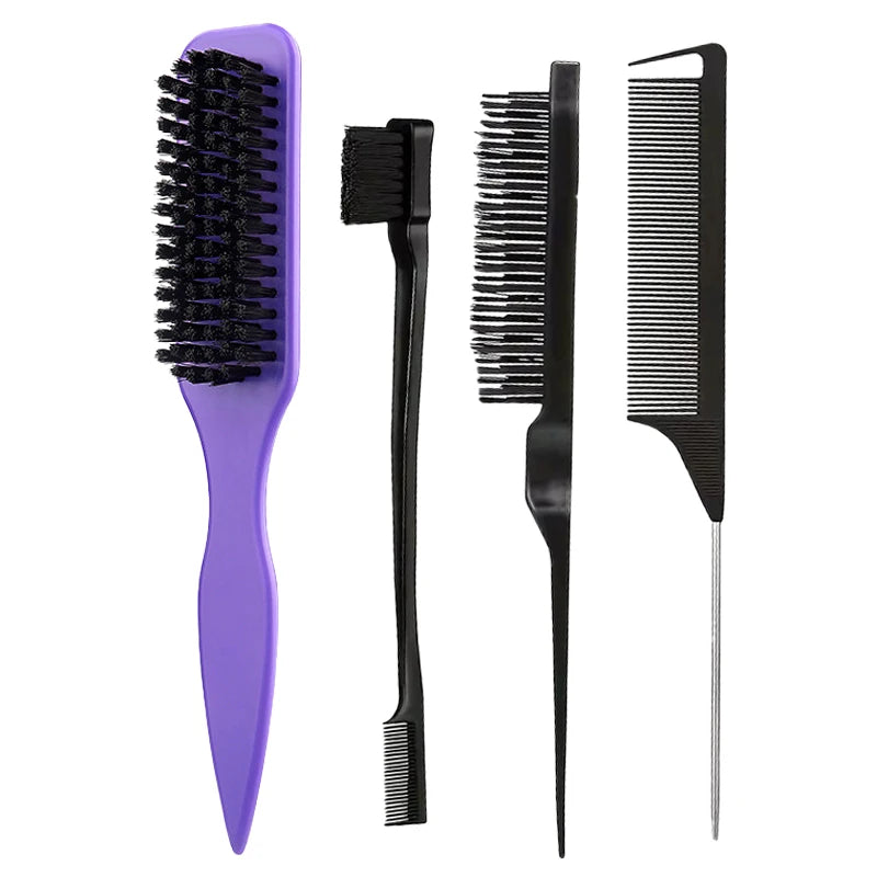 Doodad Co. Edge Control Hair Brush — Slick Back Bristles, Flyaway Control