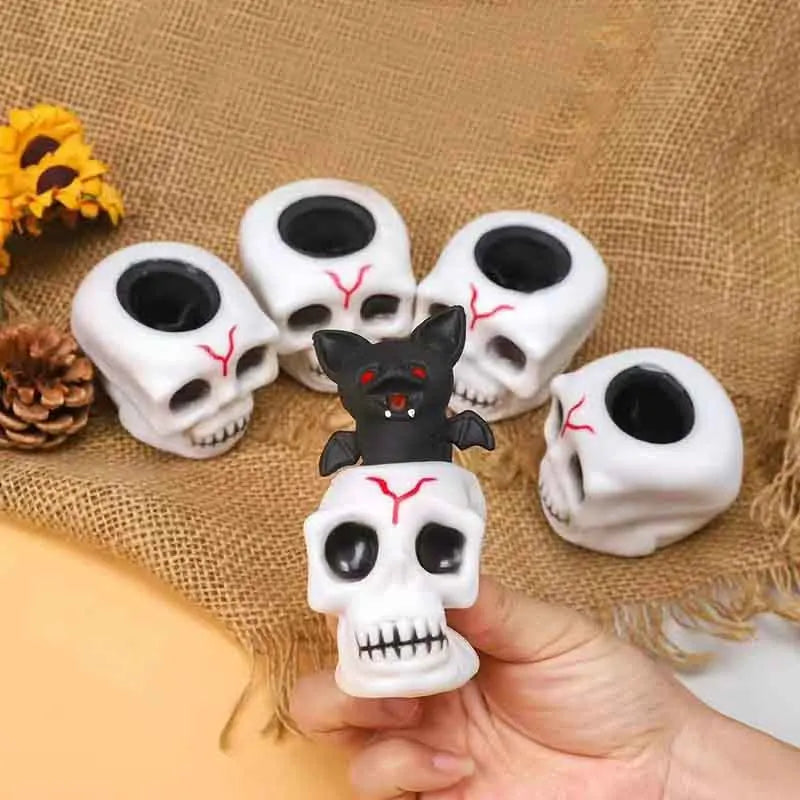 Doodad Co. Pumpkin Ghost Squeeze Pinch Toys — Silicone Stress Relief, Party Favors