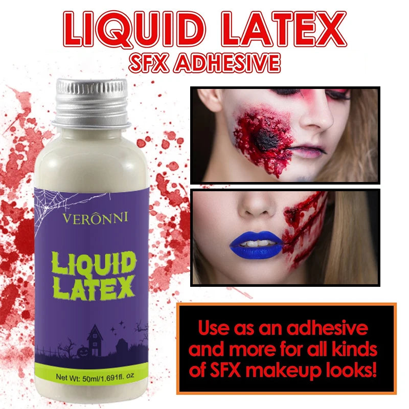 Doodad Co. Liquid Latex SFX Kit — Scars, Wounds & Prosthetics, Pro Halloween Makeup