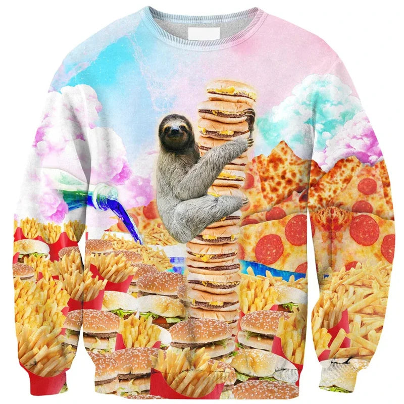 Doodad Co. Graphic Pullover Hoodie — 3D Printed Design, Loose Fit