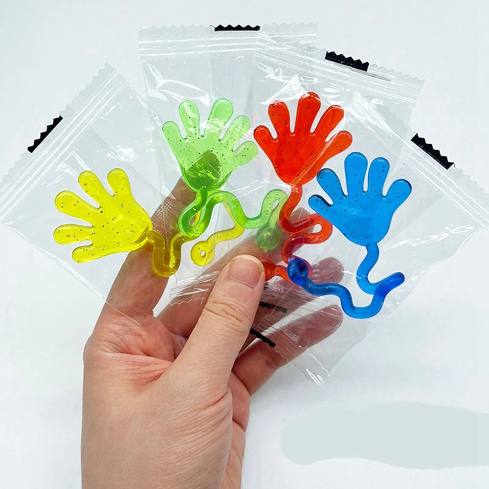 Doodad Co. Sticky Hands Toys — Glitter Stretchy, 12-Piece Party Pack