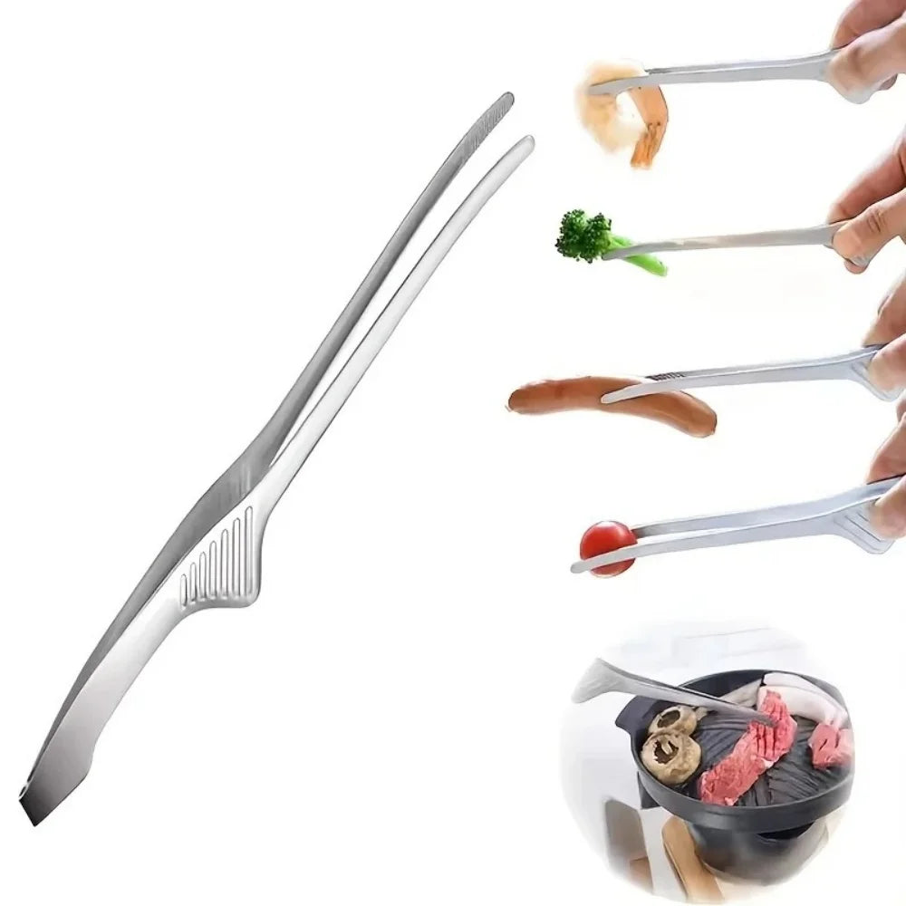 Doodad Co. Stainless Steel Food Tongs — Multi-Purpose, BBQ Ready