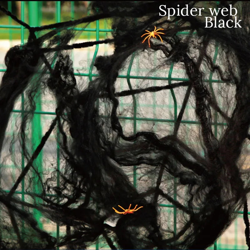 Doodad Co. Stretchy Spider Web Decoration — Instant Cobweb Effect, Haunted House Ready