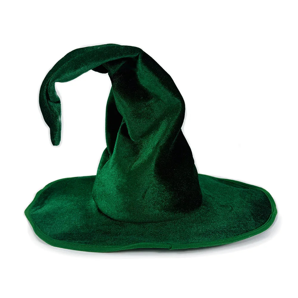 Doodad Co. Velvet Witch Hat — Twist Design, Halloween Costume Accessory