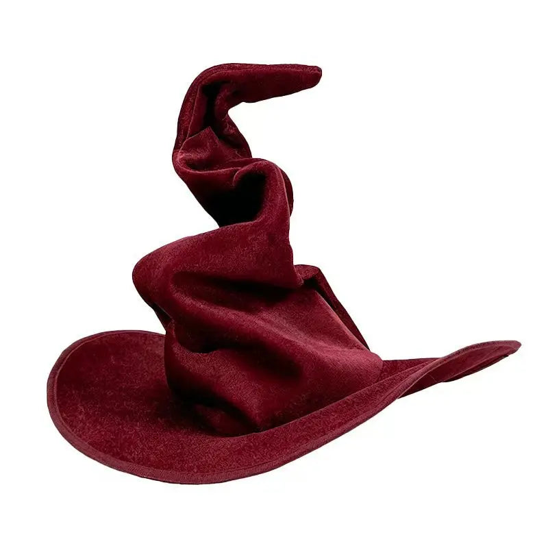 Doodad Co. Velvet Witch Hat — Twist Design, Halloween Costume Accessory