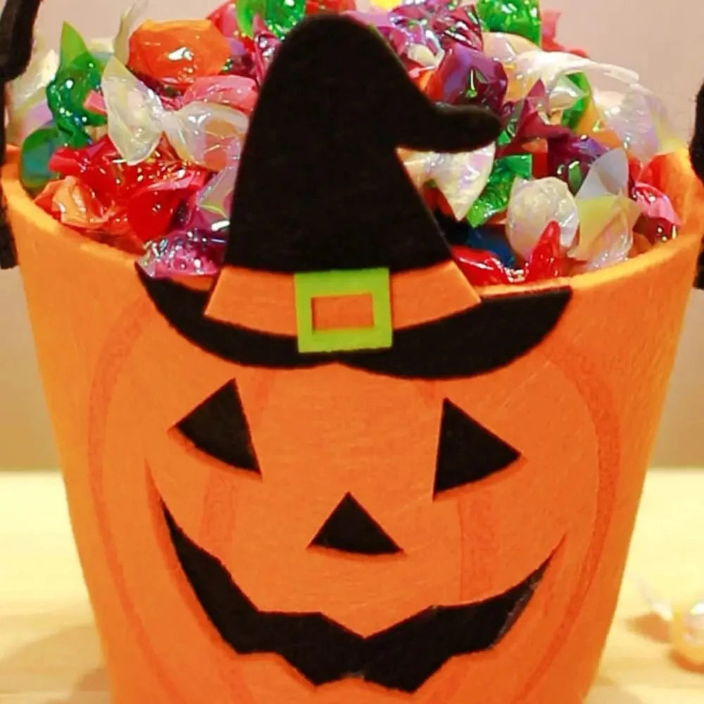 Doodad Co. Kids Trick-or-Treat Bucket Bag — Portable Candy Basket, Halloween Party Must-Have