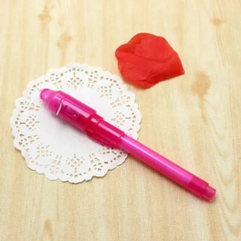 Doodad Co. Invisible Ink Spy Pen — UV Light Included, Secret Messages