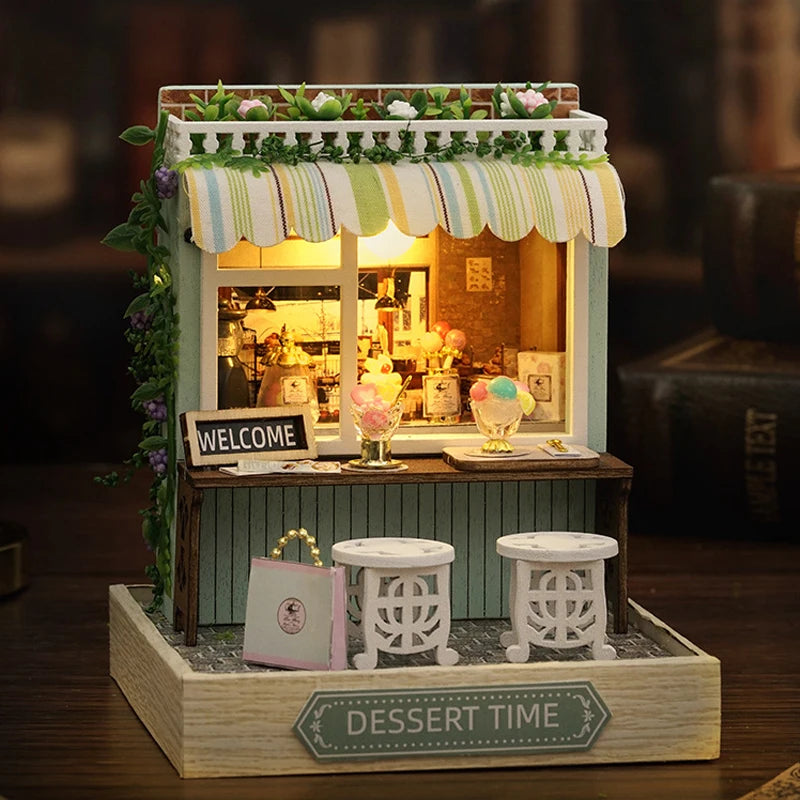 Doodad Co. DIY Dollhouse Kit — 3D Wooden Puzzle, Miniature Build