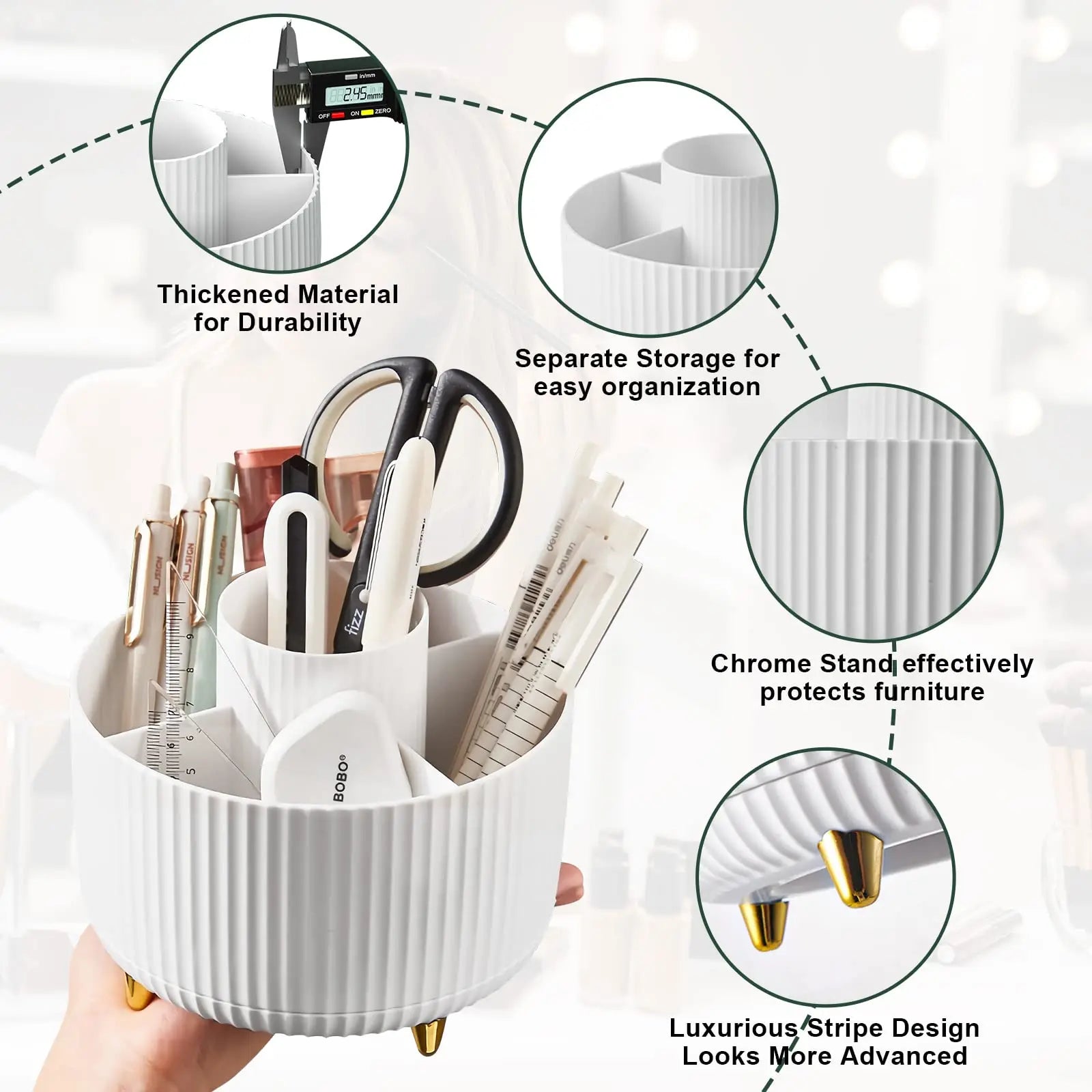 Doodad Co. 360° Rotating Desk Organizer