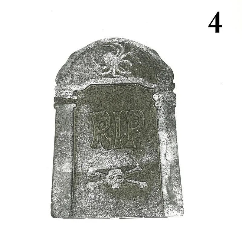 Doodad Co. RIP Tombstone Yard Stake — Lightweight Foam Prop, Spooky Graveyard Decor