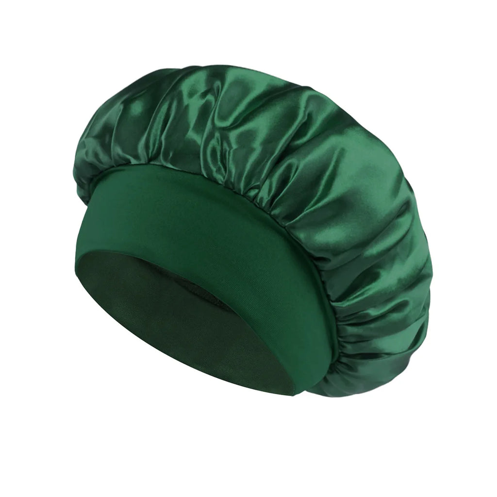Doodad Co. Satin Sleep Bonnet — Silk-Lined, Large Fit