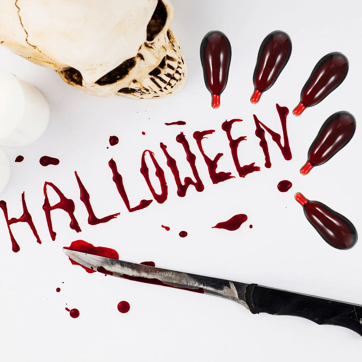 Doodad Co. Fake Blood Capsules — 20-Pack Mouth Pills, Instant Halloween Gore Effect