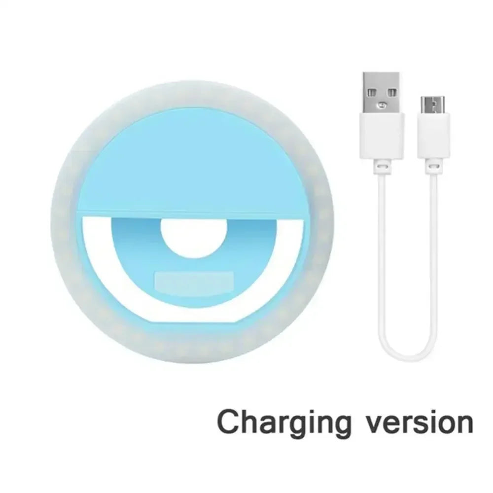 Doodad Co. LED Selfie Ring Light — Clip-On, USB Rechargeable