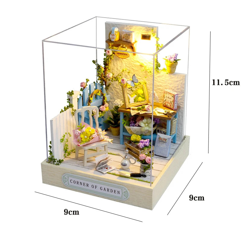 Doodad Co. DIY Dollhouse Kit — 3D Wooden Puzzle, Miniature Build